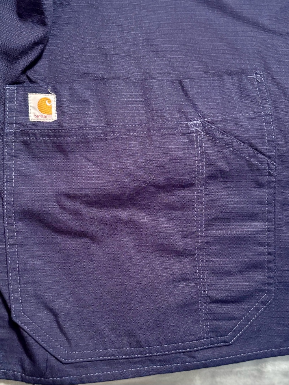 Carhartt Men's Relaxed Scrub Top Shirt - Navy Blue